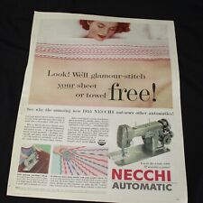 Vintage Print Ad 1955 Necchi Automatic Sewing Machine Seventeen Magazine for sale  Shipping to South Africa