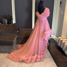 Para mujer Rosa Fuera del Hombro Alto Bajo Volantes Vestido de Fiesta Corsé Talla XL *LEER, usado segunda mano  Embacar hacia Mexico