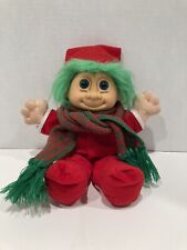 Vintage Russ Berrie Christmas Troll 11” Cabelo Verde Raro, usado comprar usado  Enviando para Brazil