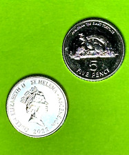 Moneta św. Heleny 5 pensów 2022 UNC JONATHAN GIGANTYCZNY ŻÓŁW żółw zwierzę na sprzedaż  Wysyłka do Poland