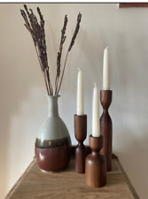 Wooden scandinavian candlestic for sale  Shipping to Ireland