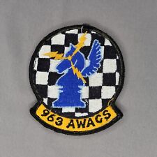 US Air Force 963 AWACS Patch Hook Loop Airborne Early Warning & Control USAF for sale  Shipping to South Africa