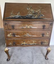 Antique walnut decorated for sale  SOLIHULL