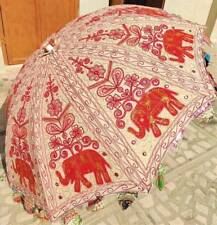 Garden Parasol Handmade Embroidered Indian Outdoor Sun Shade Patio Umbrella, used for sale  Shipping to South Africa