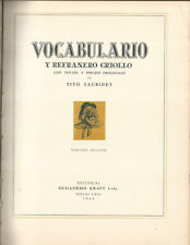 Vocabulario refranero criollo. usato  Italia