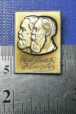 Broche emblema Karl Marx e Friedrich Engels Partido Comunista União Soviética URSS, usado comprar usado  Enviando para Brazil