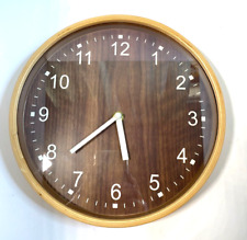 Reloj de pared de cuarzo de 10 pulgadas tono madera a batería segunda mano  Embacar hacia Argentina