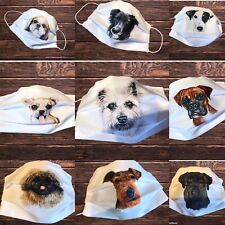 Face Mask, Double Layer, POODLE CHOW  BULLDOG  PUG Handmade over 80 Dog designs for sale  BARNSLEY