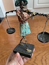 Vibrant Wire Metal Figurine Statue Puerto Rico Signed Serraty ~7.5x7.5x3” for sale  Shipping to South Africa