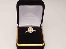 1.40ct Genuine Mined Oval Shape Diamond Engagement Ring In Solid 14K Yellow Gold for sale  Shipping to South Africa