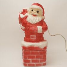Vintage Blow Mold Santa Dapol Industries 12" Christmas Claus Chimney Decorations for sale  Shipping to Canada