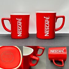 NESCAFE RED Mugs 2 Collectible Red Cups Coffee Tea Ceramic Expresso for sale  Shipping to South Africa