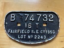 railway wagon plates for sale  GUILDFORD