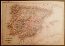 Espanha, Mapa. Espagne Et Portugal. Dessuissons, 1881 comprar usado  Enviando para Brazil