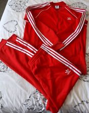 Adidas red tracksuit for sale  FELTHAM