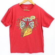 "Camisa Marvel X Dead Pool para Hombre Roja Mangas Cortas "Taco Surprise"" Logotipo Gráfico Talla L segunda mano  Embacar hacia Argentina