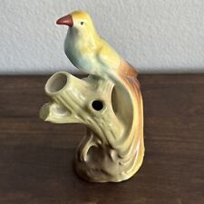 Czechoslovakian Bird Bud Vase Flower Holder Pottery Vintage Czech Bird Bud Vase, used for sale  Shipping to South Africa