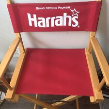 Harrah’s Grand Opening Commander Chair Directors Folding Red Folding Wood Chair for sale  Shipping to South Africa