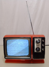 Vintage 1977 Zenith 9" AC/DC B&W Orange TV J092V 9JB1X - Working for sale  Shipping to South Africa