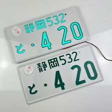 MUITO RARO #420 Genuíno Original Japonês GLOW LIGHT UP Placas de Licença Jiko Shiki, usado comprar usado  Enviando para Brazil