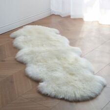Tapetes de área de pele sintética branca para sala de estar tapetes para cadeira de chão desgrenhado tapete de pele de carneiro, usado comprar usado  Enviando para Brazil