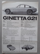 Ginetta g21 leaflet for sale  BOURNE