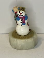 Usado, Palhaço Ron Lee “Wintertime Pals” #L-158 palhaço abraçando boneco de neve ‘89’ na base de ônix comprar usado  Enviando para Brazil