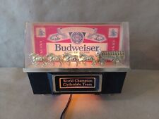 Vintage Budweiser Clydesdale Horses Wagon Cash Register Lightup Advertising Sign for sale  Shipping to South Africa