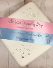 Personalised christening ribbo for sale  ILKESTON