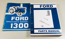 FORD 1300 TRACTOR OWNERS OPERATORS MANUAL PARTS CATALOG SET for sale  Brookfield