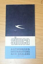 Simca authorised distributors for sale  BIRMINGHAM