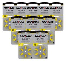 60 pilhas para aparelhos auditivos Rayovac Extra Advanced tamanho 10 PR70 1.45V zinco ar 6bl, usado comprar usado  Enviando para Brazil