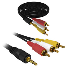 Usado, G08 3.5mm Klinke auf Cinch RCA Composite Audio Video AV Kabel Jack zu RCA comprar usado  Enviando para Brazil