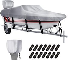 VINPATIO 300D Polyester + Trailerable Boat Cover for 14-16 ft Fish & Ski -Silver for sale  Shipping to South Africa