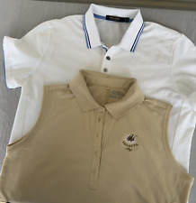 Lote de 2 Polo de Golfe Branco/Tan Regatta Bay Nike/Ralph Lauren 1/4 Botões comprar usado  Enviando para Brazil