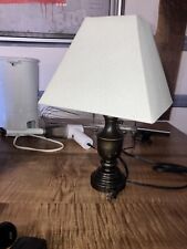 Lámpara de mesa luz de escritorio con sombra de tela base de madera luz nocturna estudio portátil segunda mano  Embacar hacia Argentina
