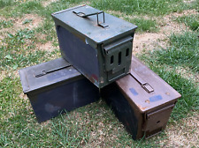 Used, Genuine Army Surplus Ammo Box H83 / M2A1 50 Cal Ammunition Metal Tool Storage for sale  WORKSOP
