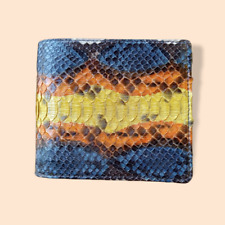 FREE SHIPPING Genuine Python Snakeskin Leather Mens Bifold Wallet Multicolor 3 for sale  Shipping to South Africa