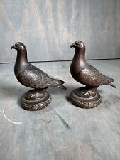 Pair brass pigeon for sale  Shipping to Ireland