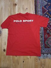 Camisa polo esportiva vintage anos 90 Ralph Lauren - Spell Out - Vermelha pequena comprar usado  Enviando para Brazil