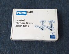 Boxed Pair Of Plumbsure Crystal Chrome Finish Basin Taps, used for sale  Shipping to South Africa