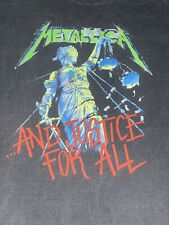 Camiseta Metallica And Justice For All cinza tamanho grande manga curta desgastada, usado comprar usado  Enviando para Brazil