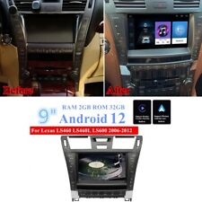 Rádio estéreo veicular GPS Android 12 2+32GB 9"" para Lexus LS460 LS460L LS600 2006-2012 comprar usado  Enviando para Brazil