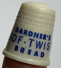 Gardner’s Sof-Twist Bread Bakery Advertising Thimble Antique Sewing￼ c 1950 for sale  Shipping to South Africa