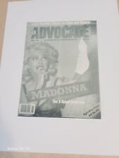 Usado, Pôster de papelão Madonna "The Advocate" P&B 5 x 7 7 de maio de 1991 quase perfeito comprar usado  Enviando para Brazil