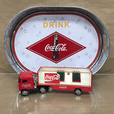 Used, Vintage Lot Coca Cola Galvanized Tin Serving Tray Buddy L Tractor Trailer for sale  Shipping to South Africa