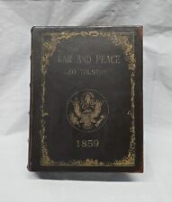 Usado, Caixa de armazenamento decorativa de madeira livro falso “Guerra e Paz” Biblioteca LEO TOLSTOY 1859 comprar usado  Enviando para Brazil