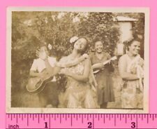 Hula Girl havaiana com banda Uke Banjo guitarra ukulele foto instantânea vintage comprar usado  Enviando para Brazil