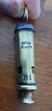 brass whistle antique police for sale  WARE