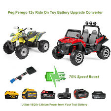 Peg Perego Battery Upgrade,Convert 12V to 18V Lithium for Polaris Outlaw,RZR 900 for sale  Shipping to South Africa